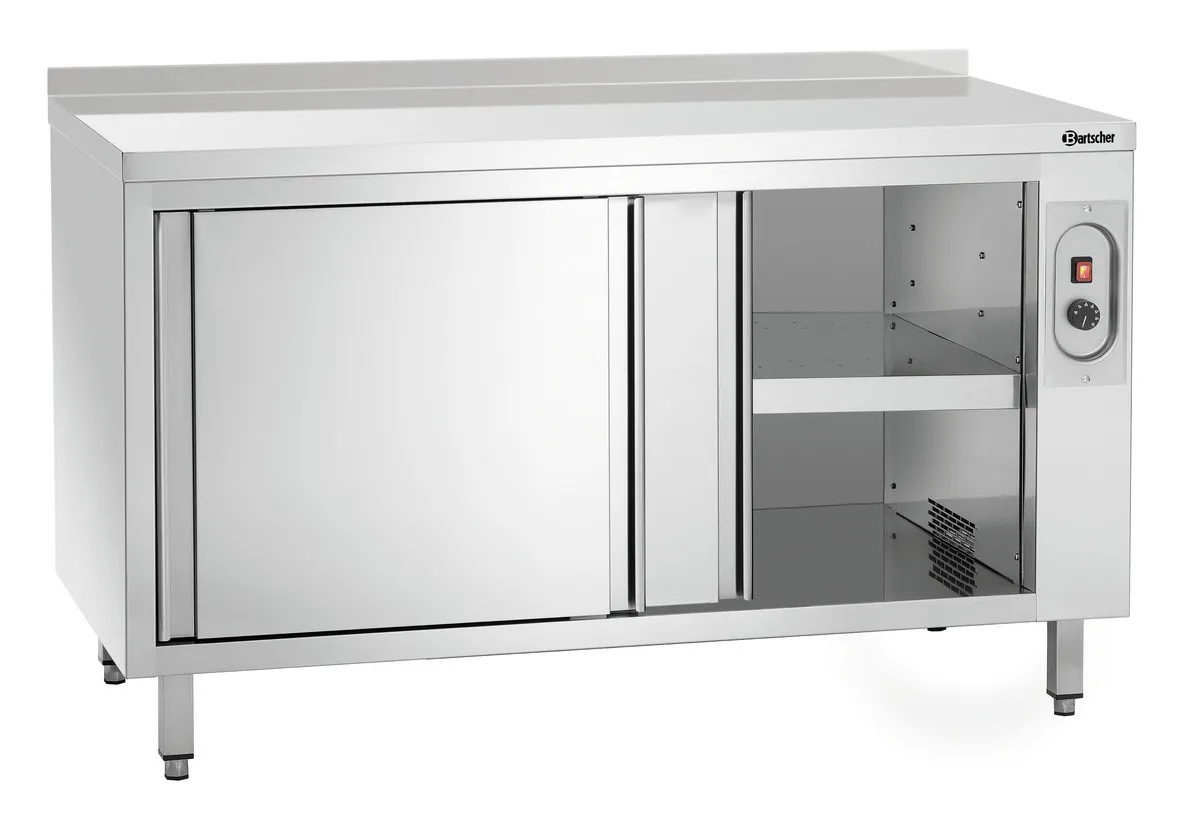Verwarmde Onderkast met Spatwand - L 1400 x D 700 mm