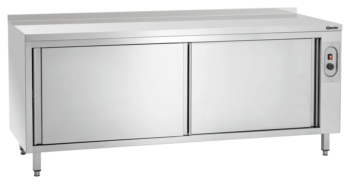 Verwarmde kast met achterwand - L 2000 x D 700 mm