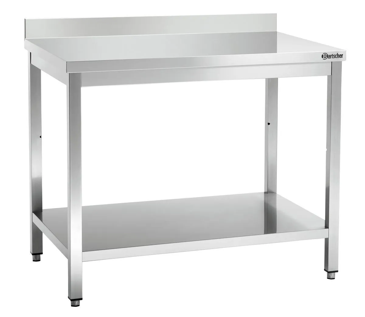 Roestvrijstalen tafel met opstaande rand - L 1800 x D 700 mm