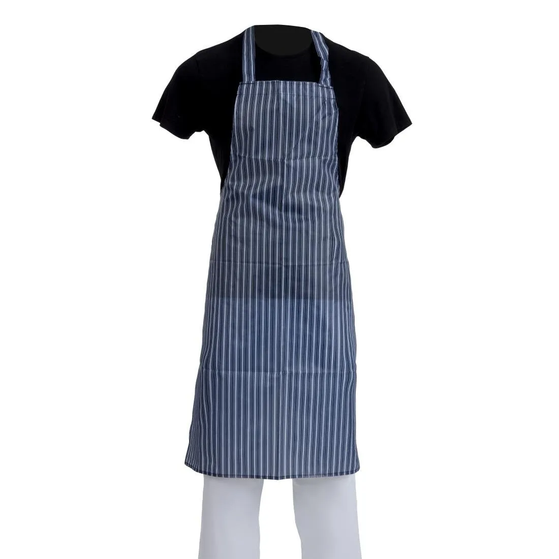 Schort met waterafstotende strepen in blauw en wit - 1016 x 711 mm