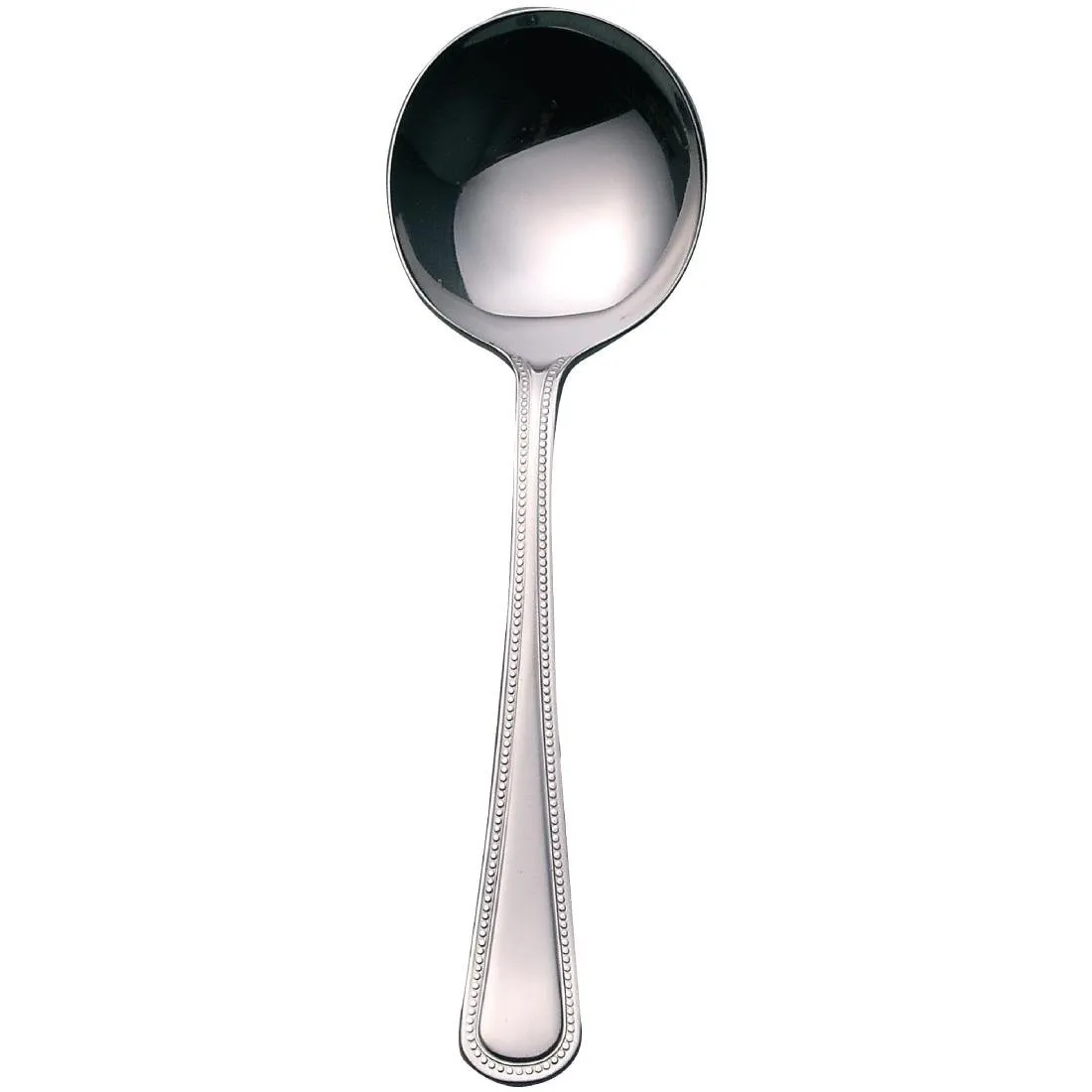 Ronde RVS Soeplepel met kralen - Set van 12