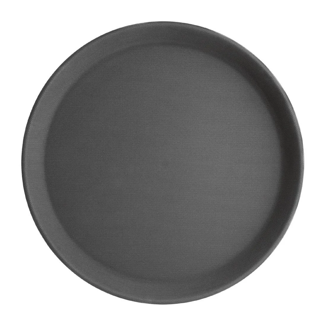 Ronde Antislip Zwarte Serveerschaal - 356 mm Diameter