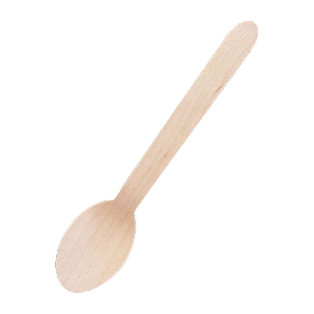 Houten biologisch afbreekbare dessertlepel 166 mm - Pak van 100