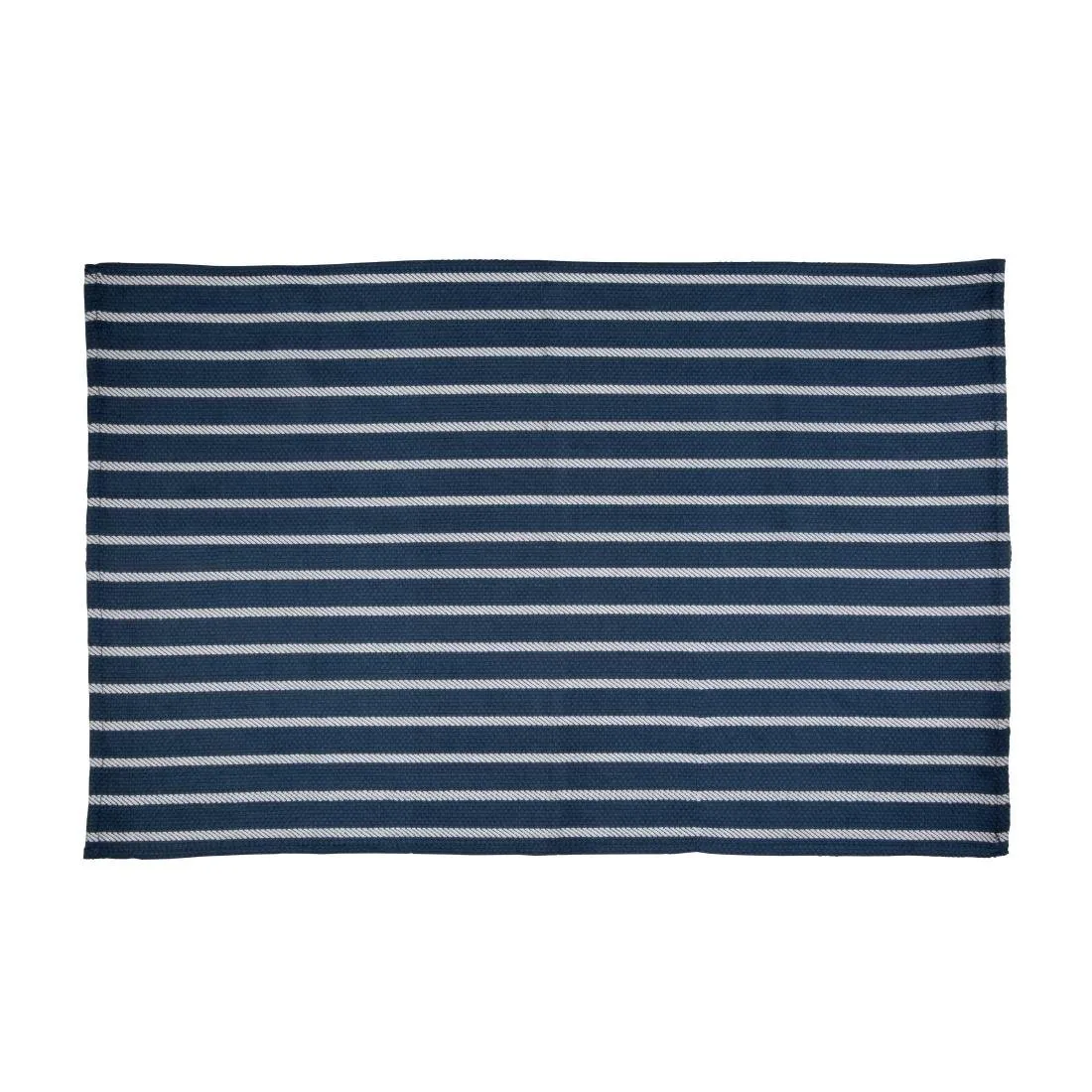 Keukendoek Marineblauw Gestreept Wit - 457 x 711 mm