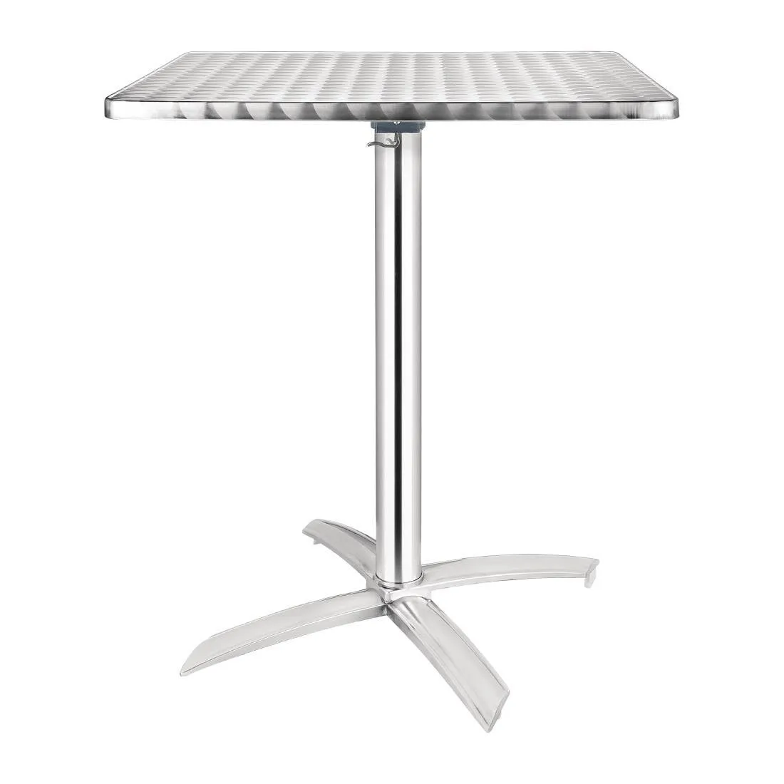 Vierkante tafel met kantelbaar roestvrijstalen blad - 600 x 600 mm