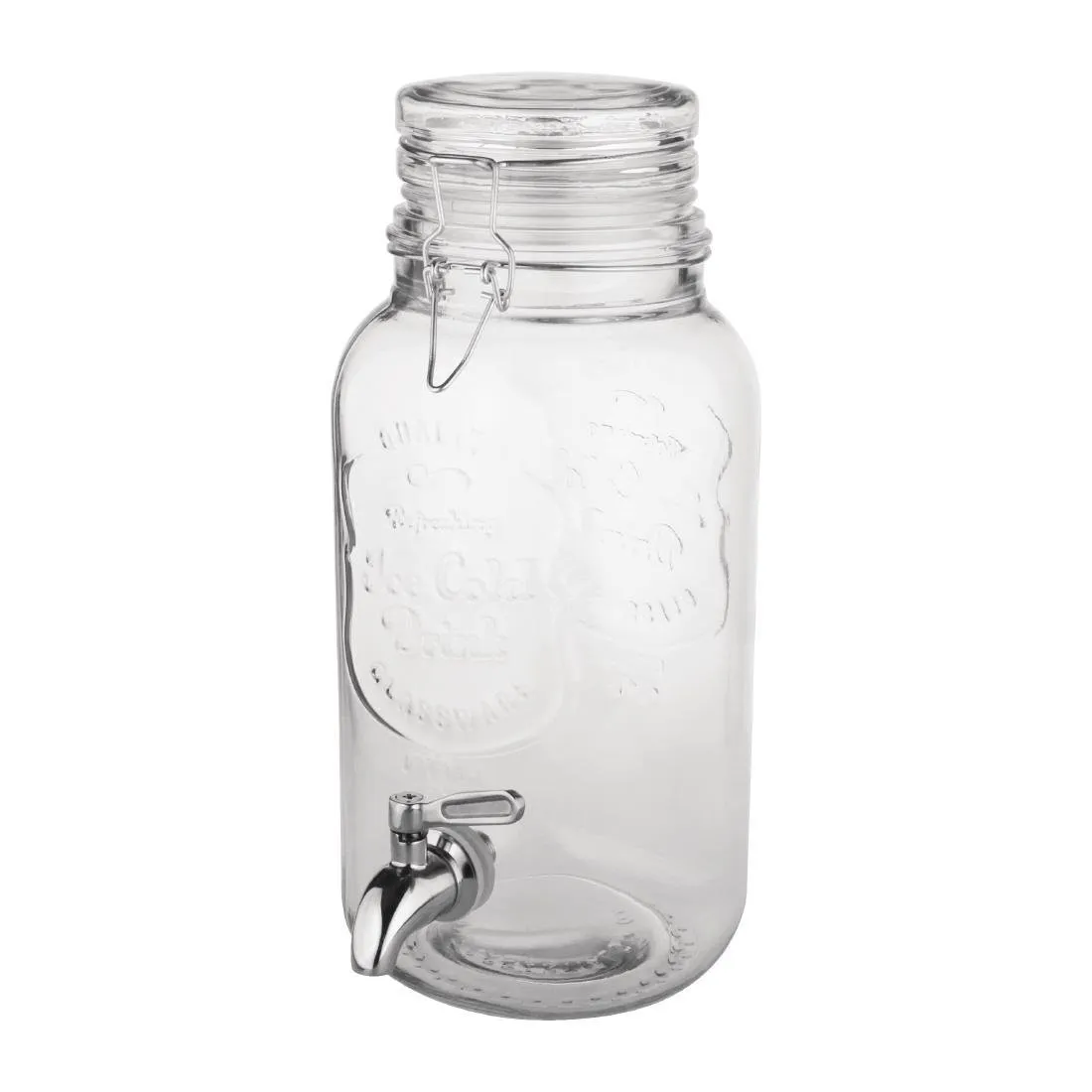 Drankendispenser Retro met metalen sluiting - 3,6 L