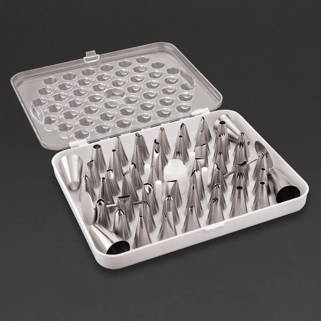 Assortiment van 52 roestvrijstalen spuitmondjes