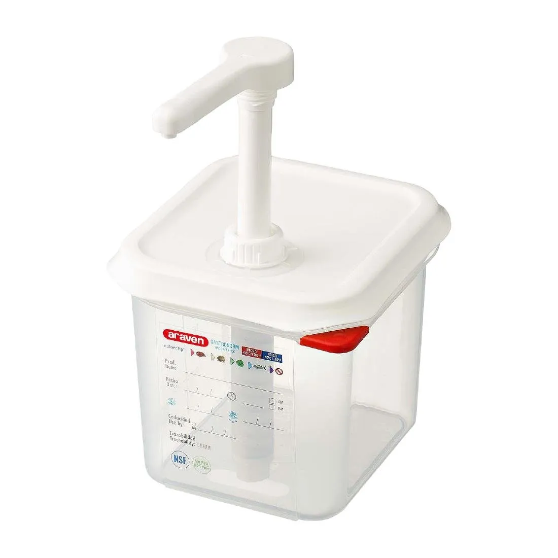 Transparante sausdispenser GN 1/6 - 2,6 L