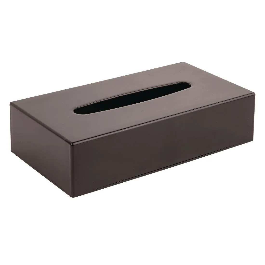 Rechthoekige zwarte tissuebox