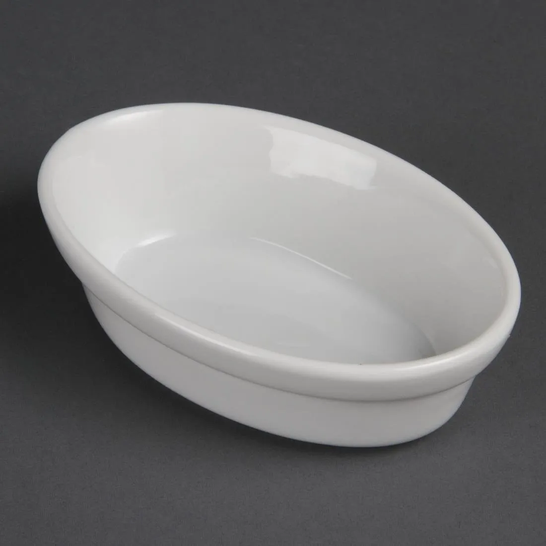 Ovale Witte Gratinschotels - 145 x 104 mm - Set van 6