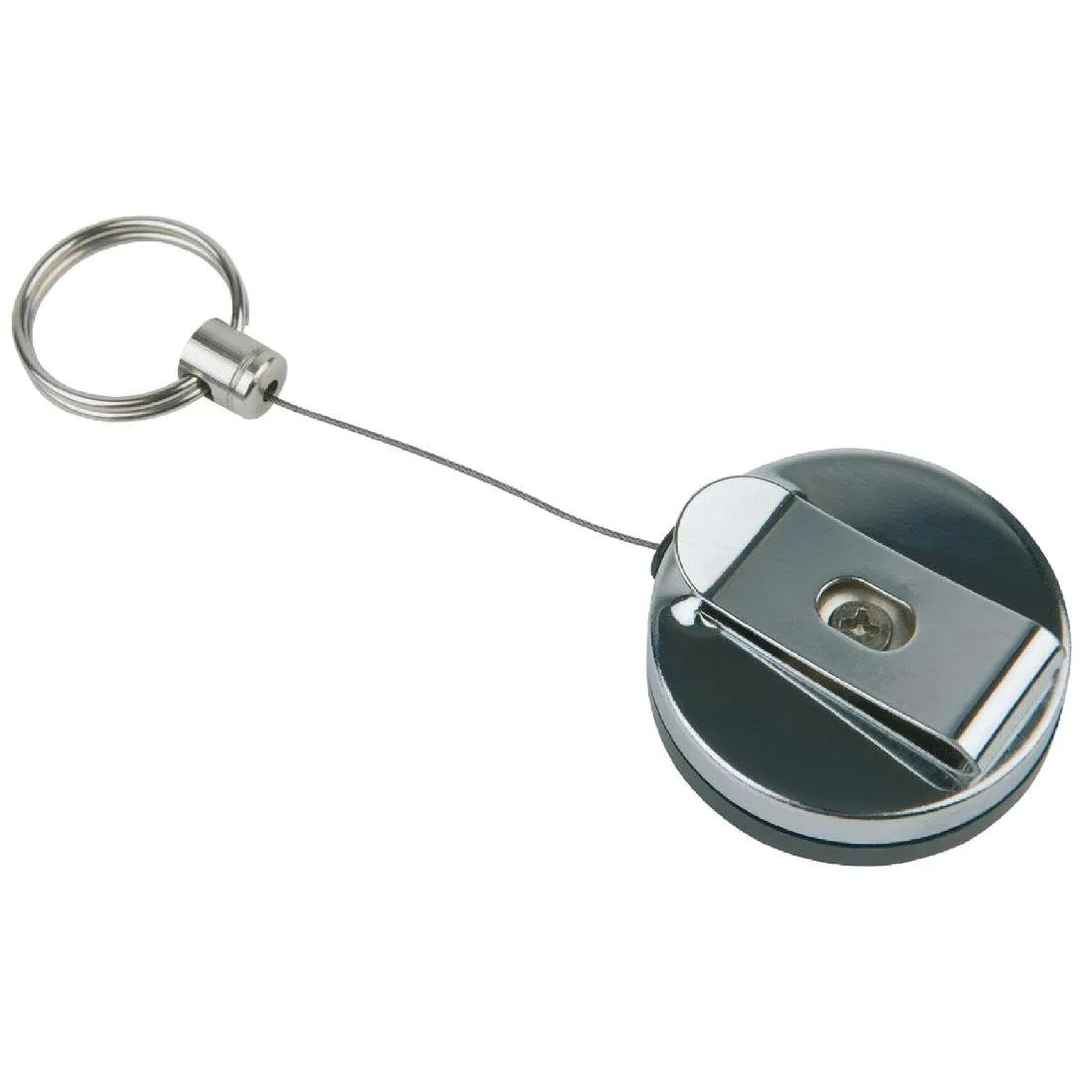 Intrekbare sleutelhanger van roestvrij staal - Set van 2