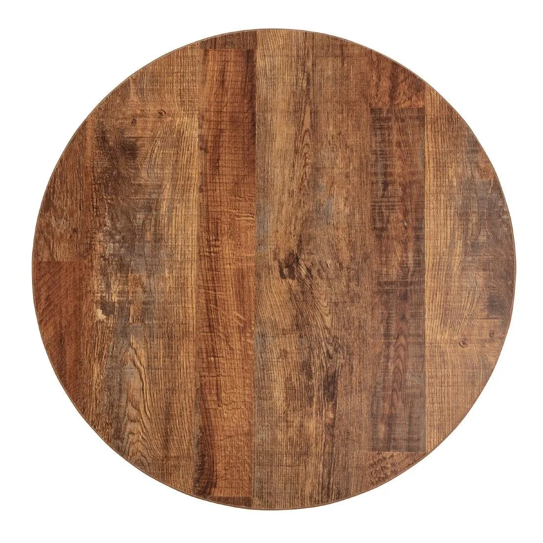 Rond Tafelblad Met Verouderd Houteffect - 600mm