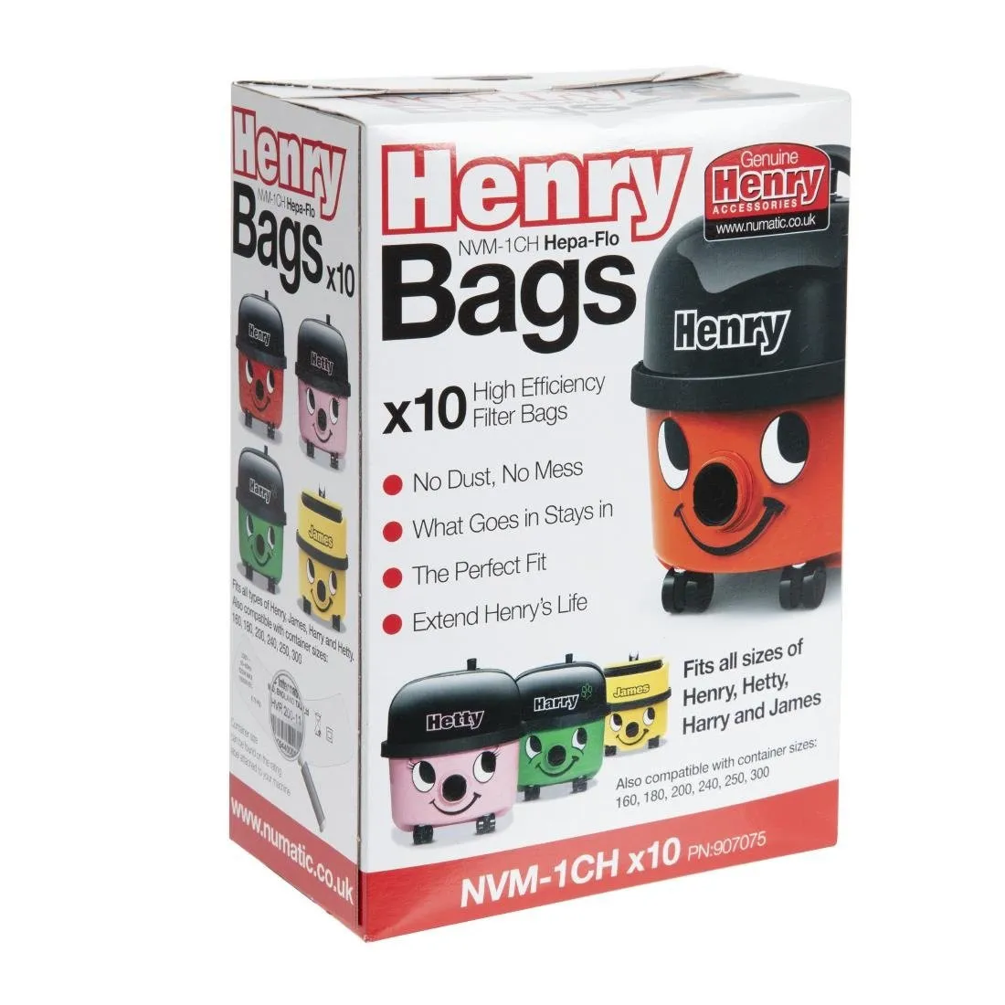 Stofzuigerzakken Henry - Set van 10