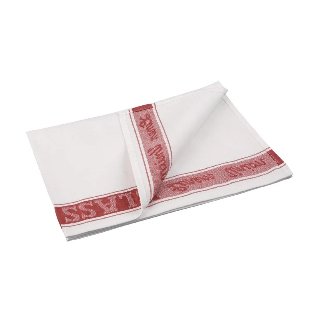 Linnen Glazendoeken - Rood - L 762 X 508 mm