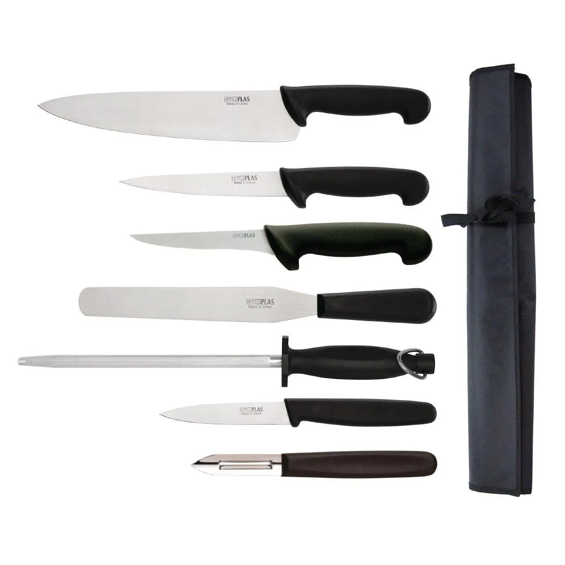 Set van messen voor beginners met een koksmes van 265 mm