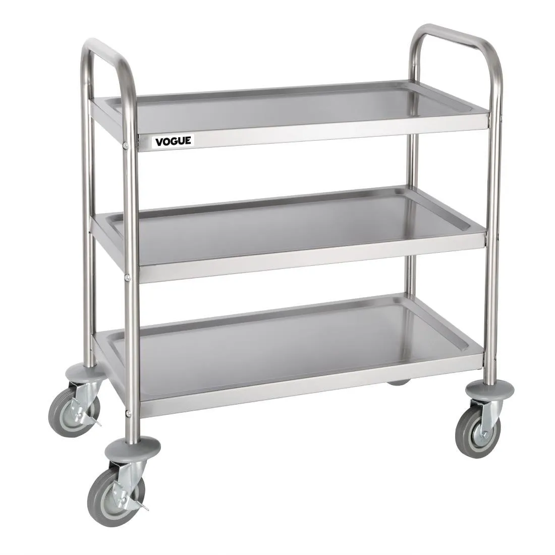 RVS Afruimwagen - 3 Niveaus - L 710 X D 405 mm - 128 Kg
