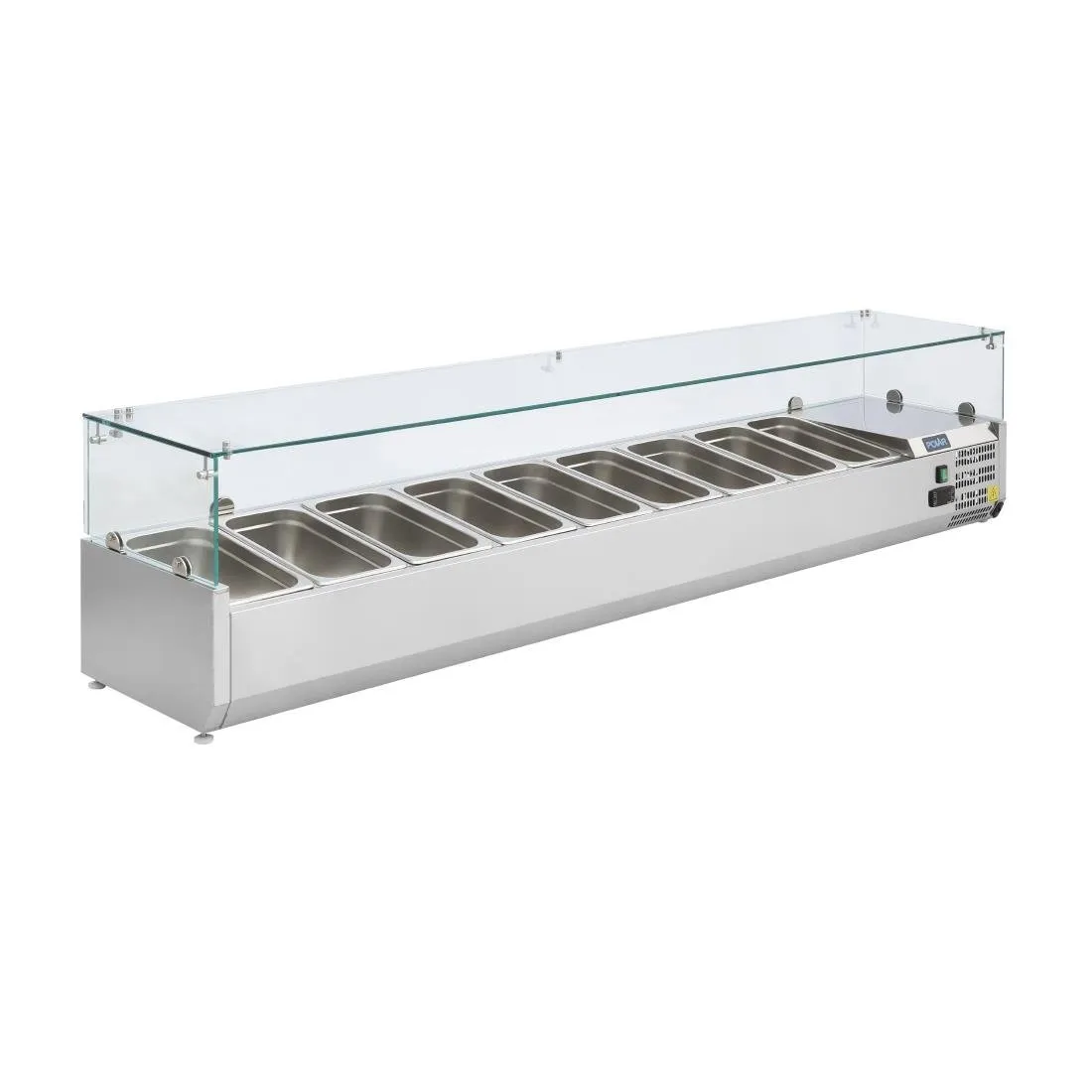 Koelvitrine voor ingrediënten - 9 GN 1/3 bakken