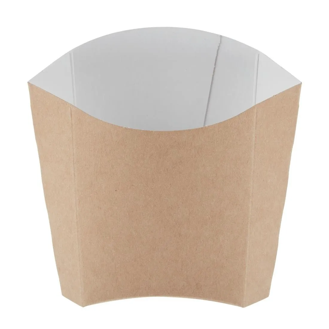 Middelgrote composteerbare Kraft-frietdozen - Set van 1000