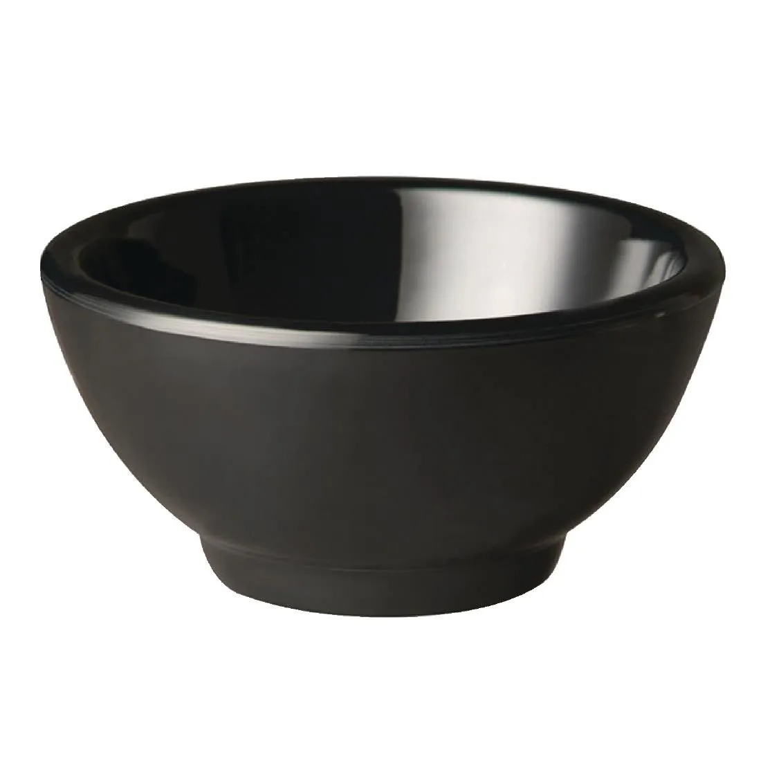 Kom rond van melamine Pure zwart - Ø90Mm