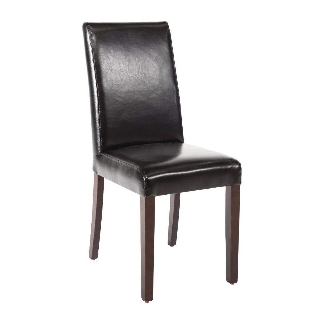 Stoelen van zwart kunstleer - Set van 2