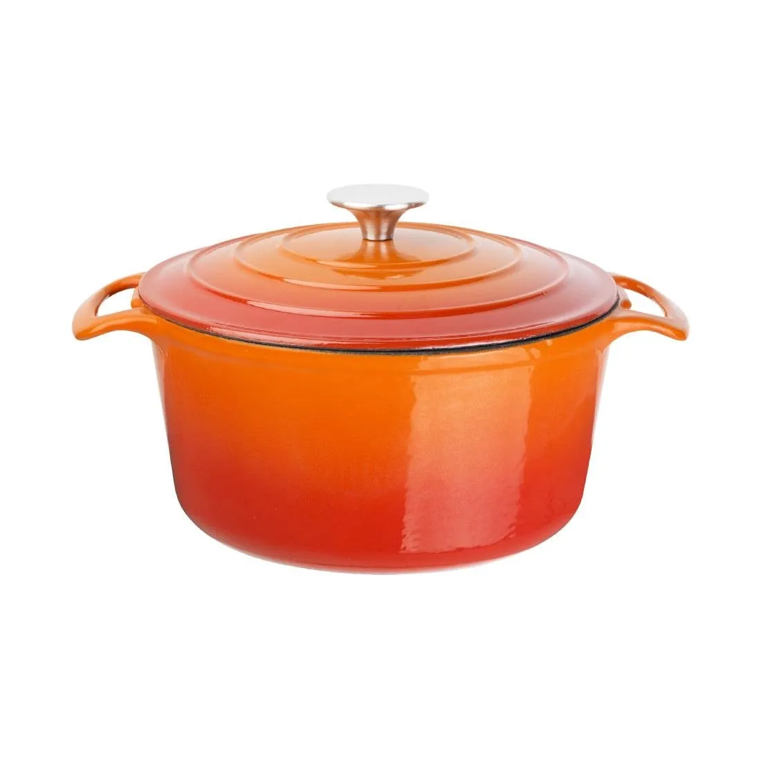 Grote Ronde Oranje Braadpan - 4L
