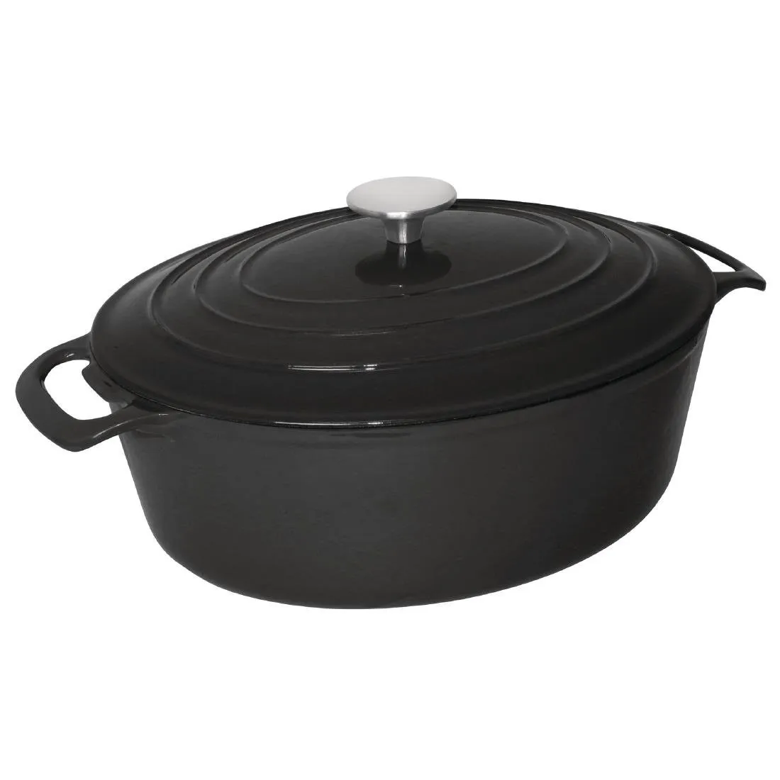 Grote Zwarte Ovale Braadpan - 6L