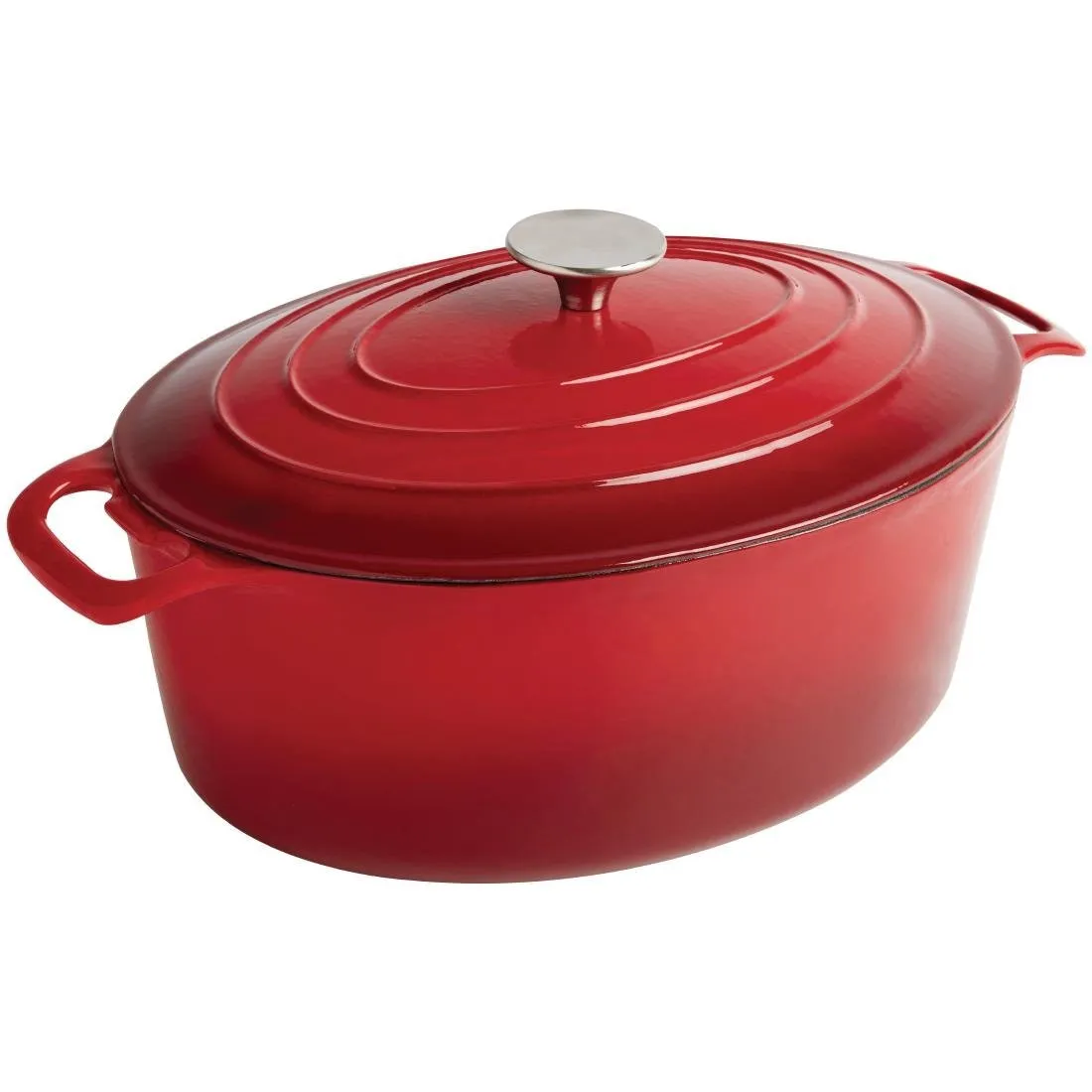 Braadpan Ovaal Rood - 5L