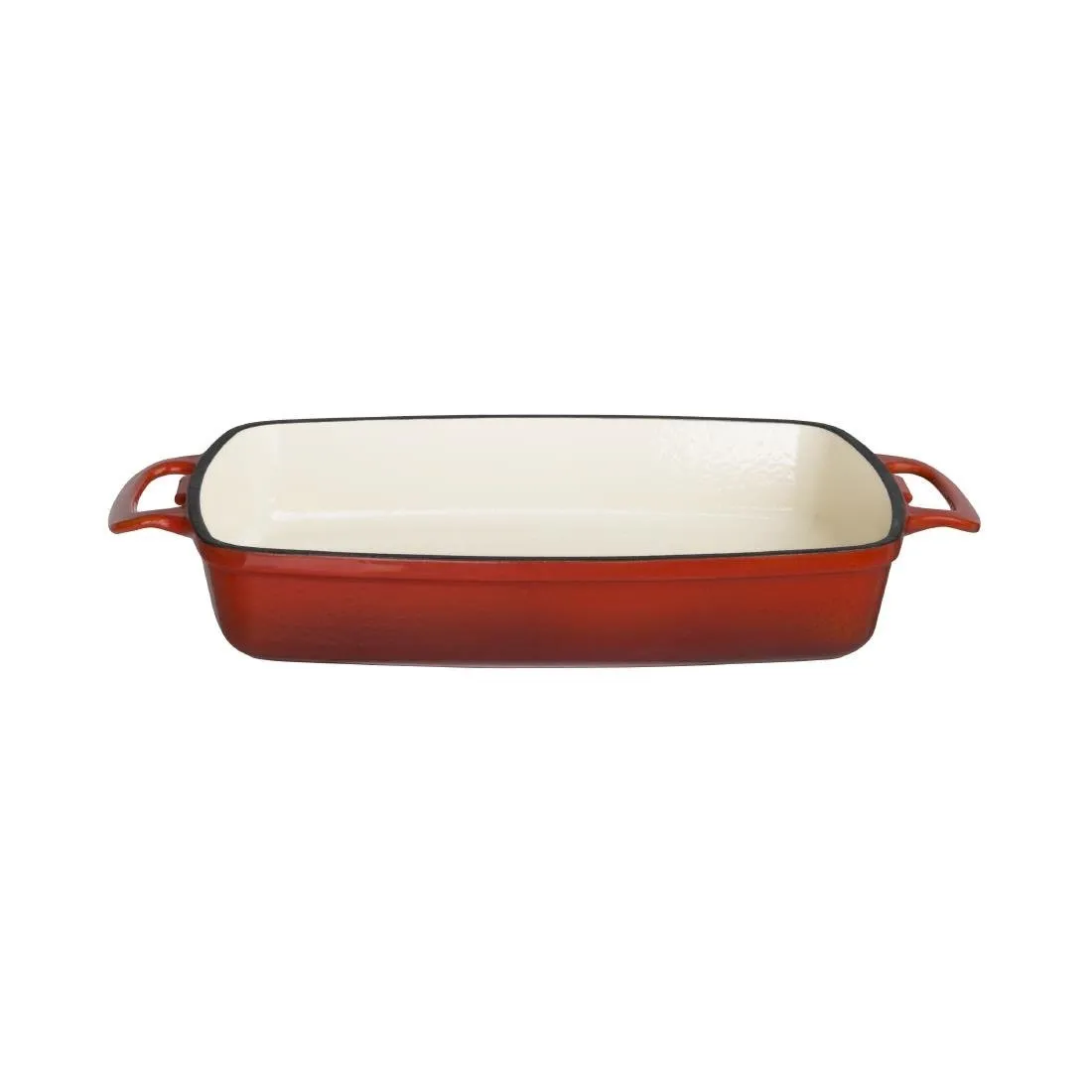 Rechthoekige Gietijzeren Pan Rood - 2,8L
