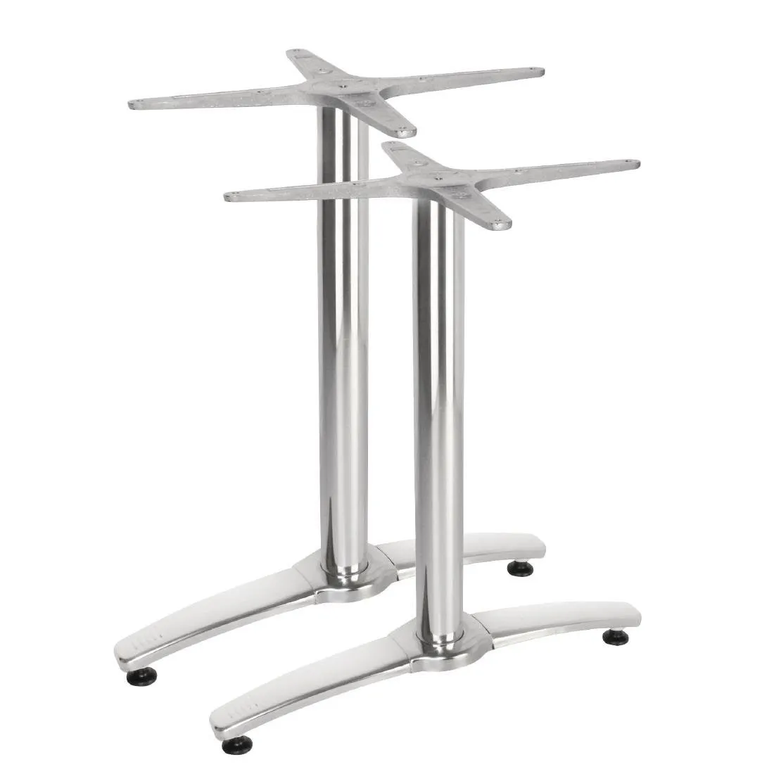 Dubbele aluminium tafelpoot - Set van 2