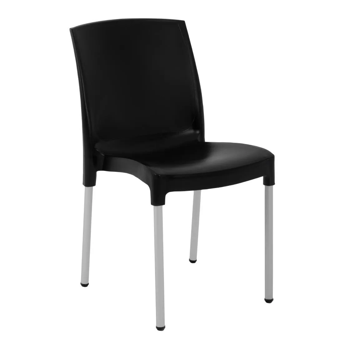 Stapelbare Bistrostoelen Zwart - Set van 4