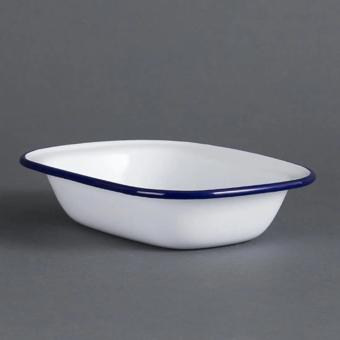 Rechthoekige stalen geëmailleerde schaal 180x130x40mm - Set van 6