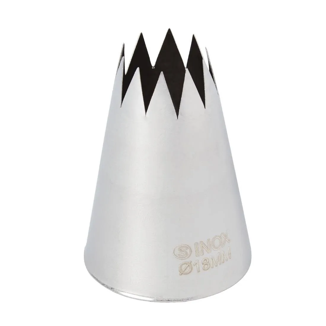 RVS geribbelde dop 18 mm