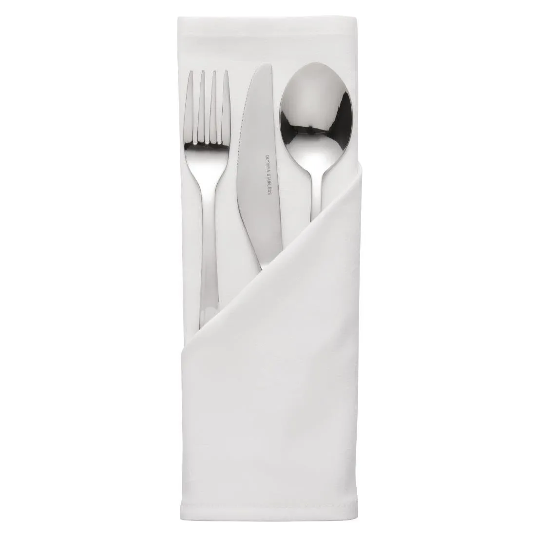 Witte polyester servetten - Set van 10