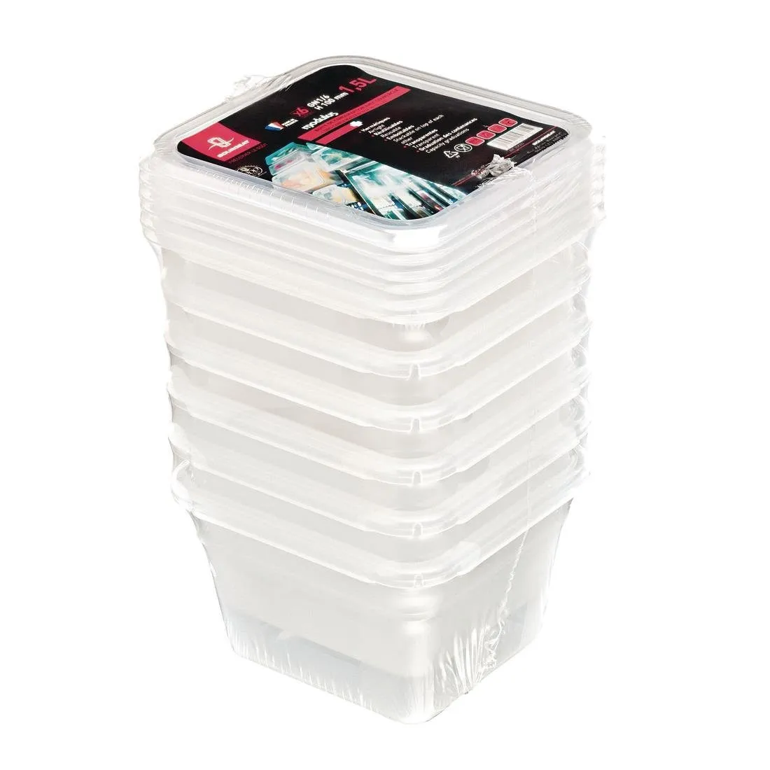 Opslagdoos GN1/6 Modulus voor intensief gebruik 2L - Set van 6