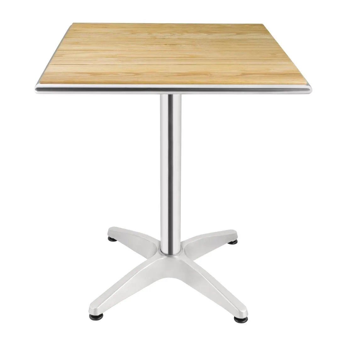 Vierkante tafel van essenhout 60 x 60 cm