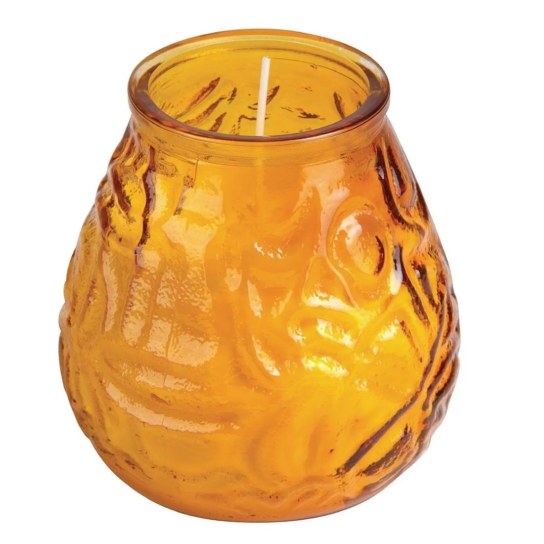 Venetiaanse kaarsen Bolsius Low Boy Amber 75 H - Set van 12