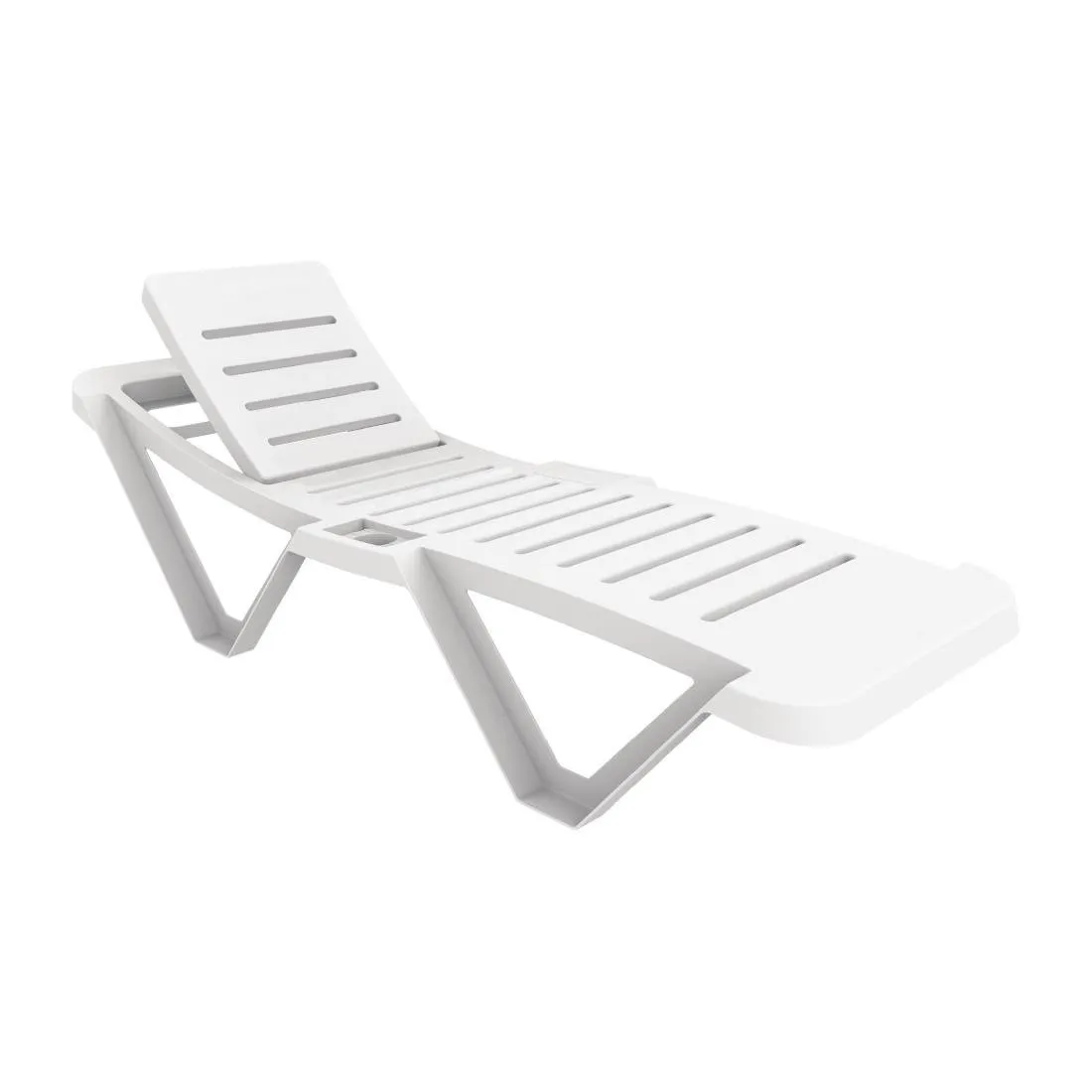 Ligstoelen PP Wit - Set van 4