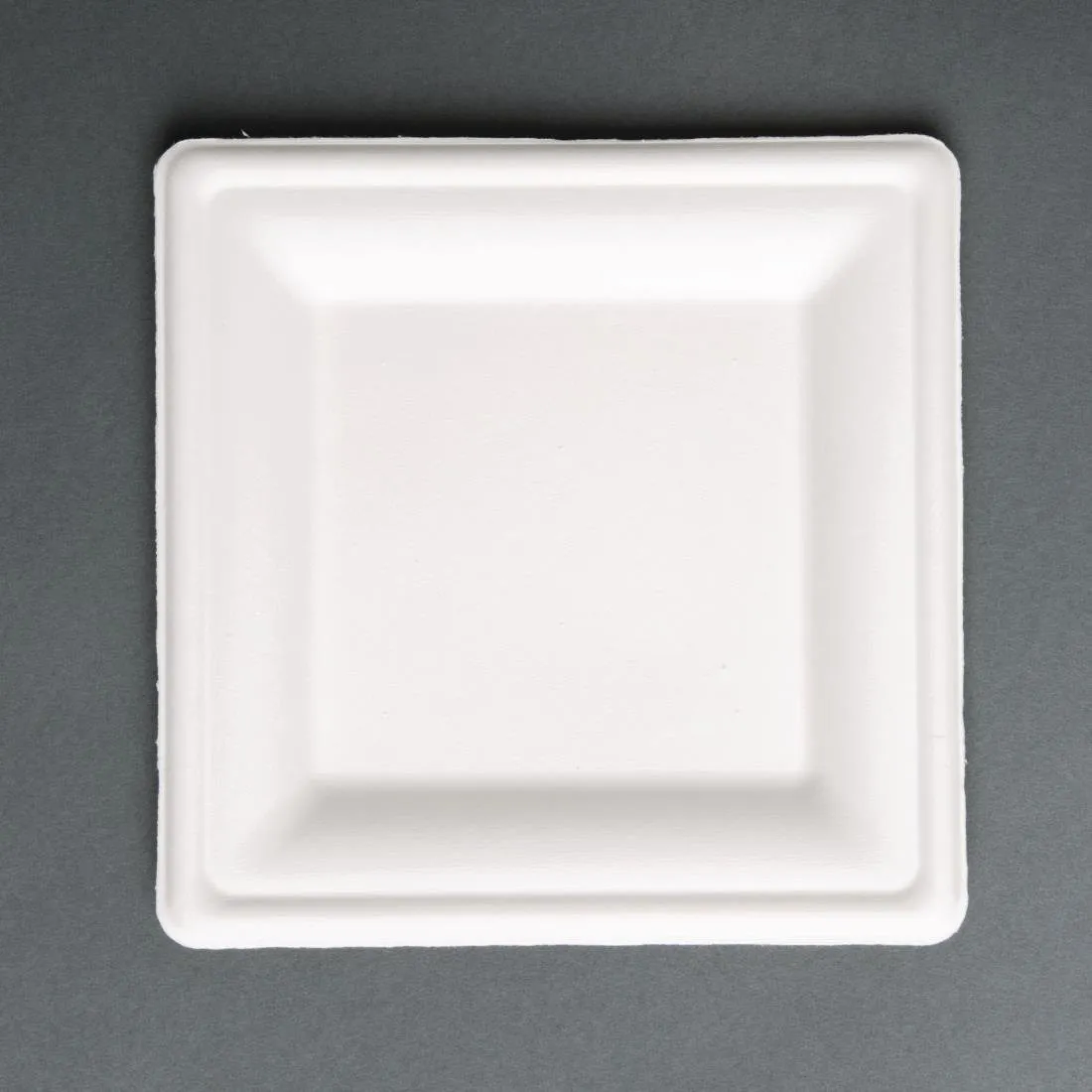 Vierkante composteerbare borden van bagasse 261 mm - Set van 50