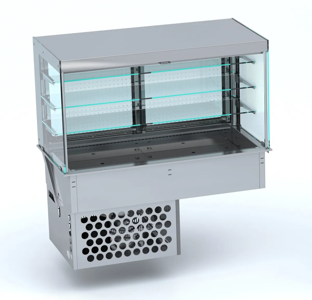 Drop-In Roll-Up Wandkoelvitrine - L 1440 x D 720 mm
