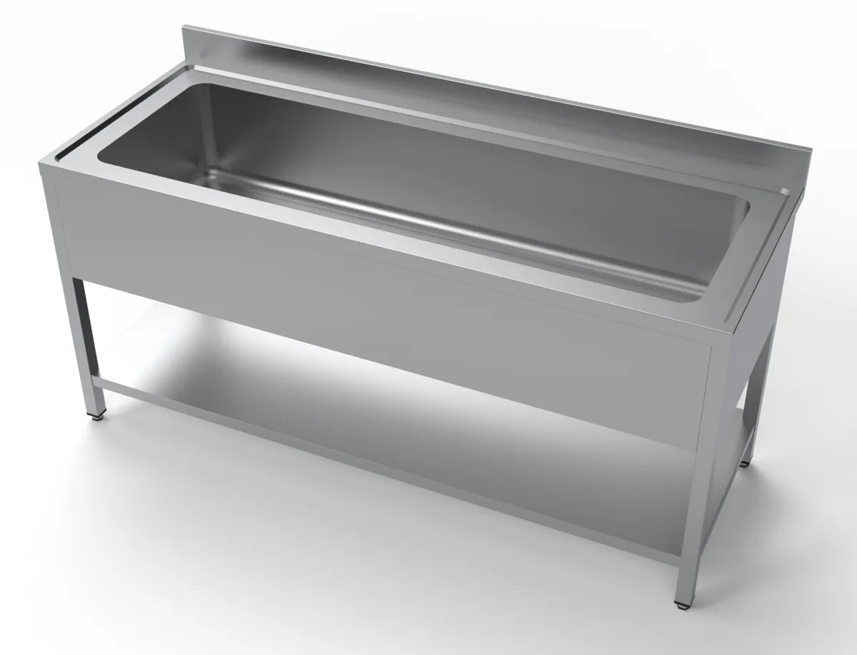 Duik 1 Bak met Rugleuning en Plank - L 1800 x D 700 mm