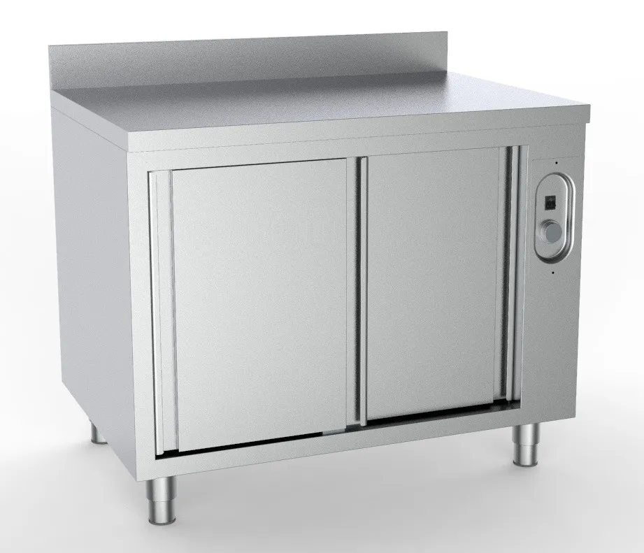 Verwarmde Kast met Achterwand en 2 Deuren - L 2000 x D 700 mm