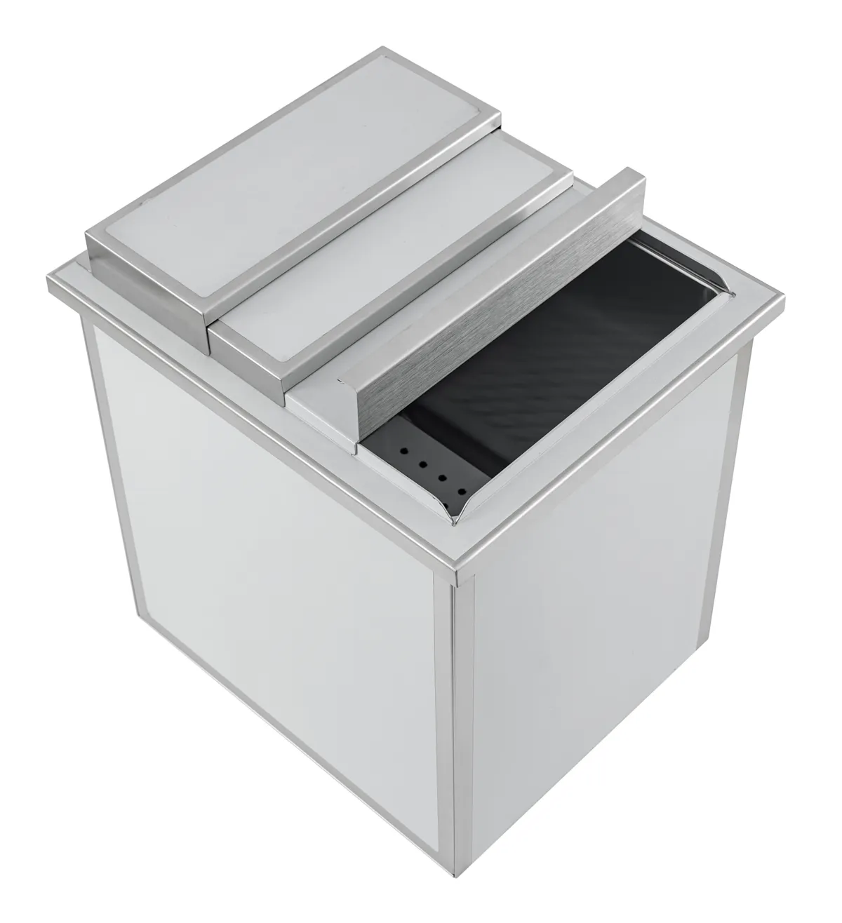 Ingebouwde IJscontainer in Roestvrij Staal - 380x446 MM