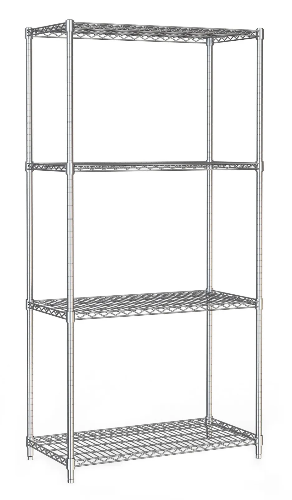 Demontabele 4-laags Rek - L 900 x D 450 mm