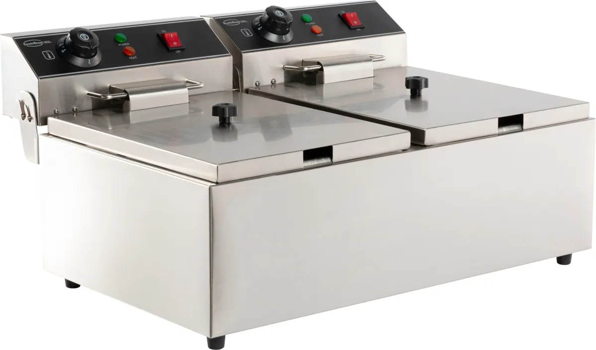 Elektrische Friteuse om neer te zetten - 2 x 6 L