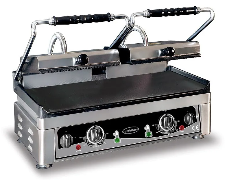 Grill Panini Dubbel - Gladde en Geribbelde Platen