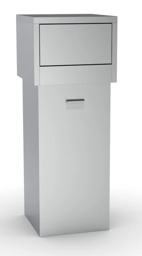 Roestvrijstalen prullenbak - 80 L