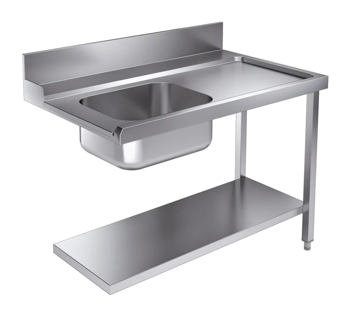 Laadtafel met Plank en Achterwand - Rechts - L 1200 x D 750 mm