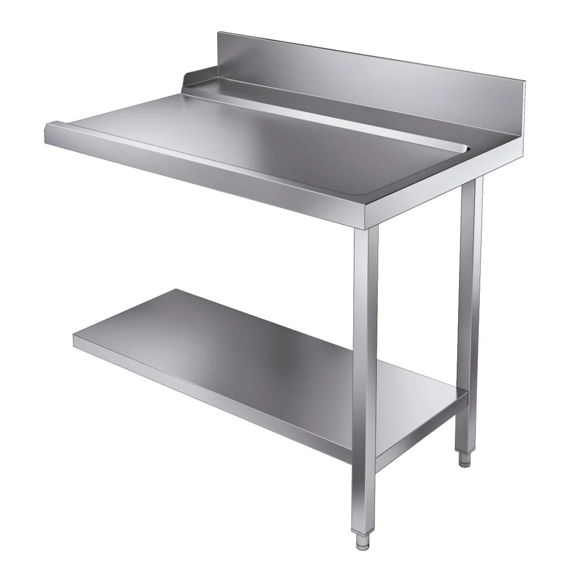 Laadtafel met Plank en Achterwand - Rechts - L 1100 x D 750 mm