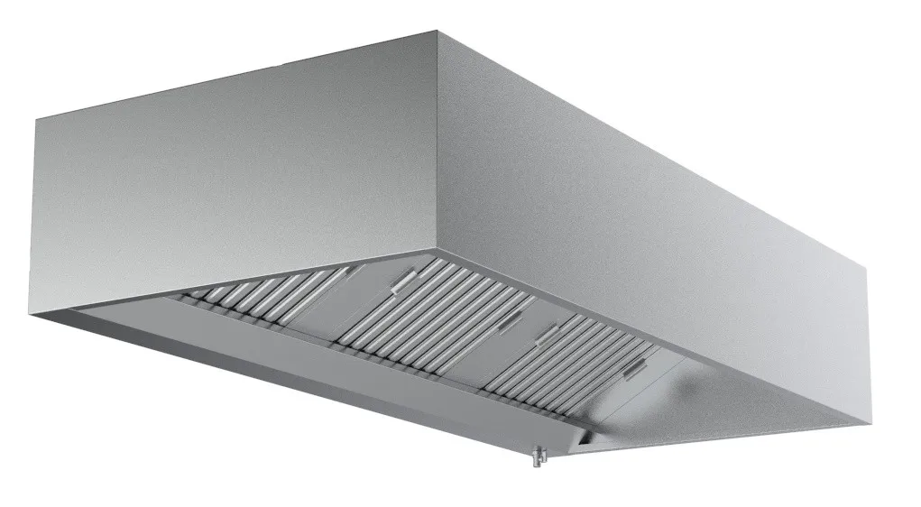 Kubusvormige afzuigkap met Led - Diepte 950 - 2400 mm