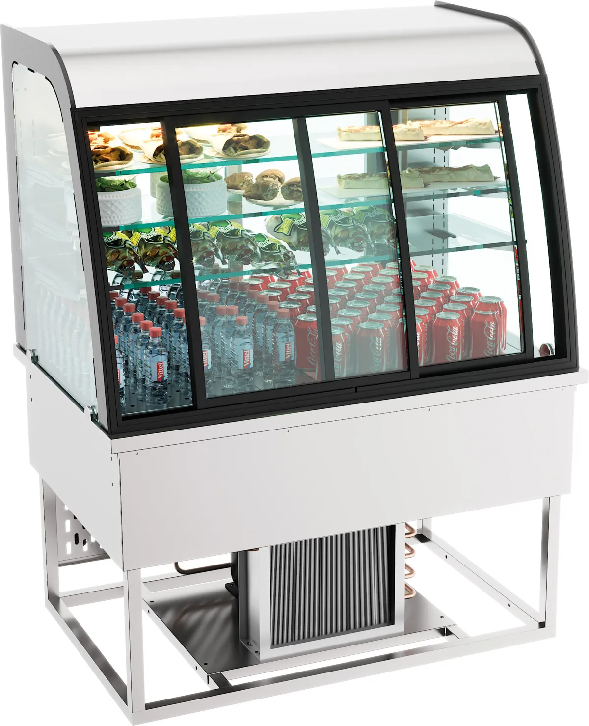 Drop-In Koelvitrine met Schuifdeuren - 140 L